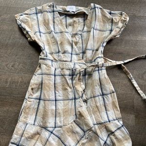 Medium J.O.A (Just One Answer) Plaid Ruffle Wrap Dress